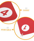Durable Double Sided Rubber Fencing Target featuring light, portable design shown in red with number 4 visible.