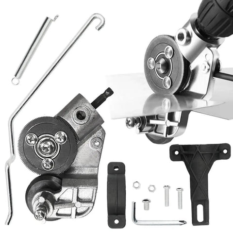 Electric Drill Plate Cutter Attachment For Sheet Metal Nibbling And Plate Cutting Pro Grade Heavy Duty Metal Nibbler Tool Kit