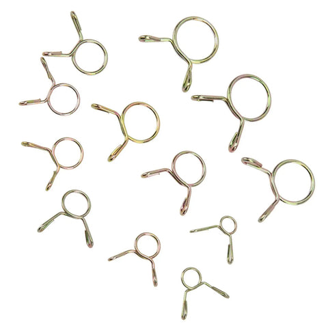 Heavy Duty Fuel Line Clip Set With 420 Manganese Steel Spring Wire Clips For 5mm To 14mm Hoses
