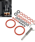 Ultimate 30 Piece Silicone O Ring Replacement Kit Compatible With Most Coffee Machines Featuring Stainless Steel Tool Key For Hassle Free Maintenance Seals That Resist High Heat And Leakage Keeping Your Cup Frothing And Tasting Like A Million Bucks. coffee machine O-ring set with stainless steel tool key, assorted silicone seals