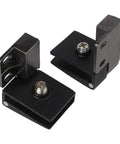Self Closing Glass Door Hinge For 3 To 5 Mm Frameless Panels No Drill Installation Clamp Zinc Alloy Automatic Closing Hardware black