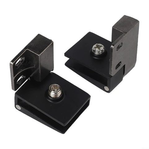 Self Closing Glass Door Hinge For 3 To 5 Mm Frameless Panels No Drill Installation Clamp Zinc Alloy Automatic Closing Hardware black