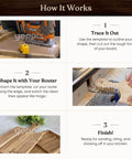 Charcuterie Board Router Template Kit Pro-Grade 9-Piece 6mm Thick Acrylic Template Set for woodworking demonstration steps.
