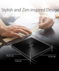 ZenDrive Ultra Slim External DVD Burner Drive RW With M Disc Support For Mac And Windows Nero Back It Up For Android Includes USB Two Point Zero And Type C Cables For Easy Plug And Play, 13mm slim black drive
