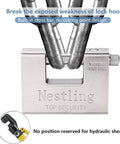Durable 94mm Padlock With Key For Outdoor Security, shown with solid steel shackle and Nestling branding.