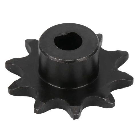 Durable 10 Tooth DBore Sprocket With SetScrew Design For Smooth Power Transfer And Seamless Industrial Motor Shaft Connections That Actually Hold Tight, black cast steel, 10 tooth, 6mm bore