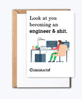 Engineer Graduation Card For The Next Big Gig 5 By 7 Inches Modern Style Letter Print On White Neutral Cardstock with Envelope