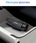 Road Tripping Got You Covered V2L Adapter Compatible With Hyundai Ioniq 5 And Ioniq 6 Plus Kia EV6 in a glove box.