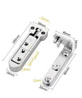 Concealed Wood Door Hinge Set For Indoor Use Adjustable Pivoting Swivel Self Hinge Invisible Door Hinge with dimensions, metal finish
