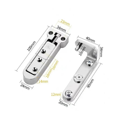 Concealed Wood Door Hinge Set For Indoor Use Adjustable Pivoting Swivel Self Hinge Invisible Door Hinge with dimensions, metal finish