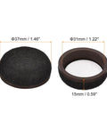 High Performance Premium Black Felt Furniture Sliders For Hardwood Floors Chair Glide Pads 37mm round design for floor protection.