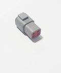 Heavy Duty Dtp044P Deutsch Four Pin Connector Pack Of Five Hundred 12 Gauge Housing for 10 12 14 Wire shown from the side