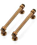 Antique Brass Aluminum Cabinet Handles 2 Pack With 5 Inch Hole Center Drawer Pulls For Kitchen Cabinets Dresser Wardrobe