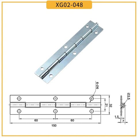 Heavy Duty Concealed Door Hinge For Equipment Cabinet Docking Folding Iron Hinge Industrial Cabinet Hardware with dimensions.