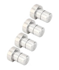 4Pcs 3/4 Inch Stainless Steel Bench Dogs Hold Boards Dead Tight In 19mm Workbench Holes with flat sides shown from the front.