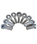 Hard Core Chromoly Steel Male Rod Ends M20 X 1.5 Two Piece Set Includes Left And Right Heim Joints with rose bearings and lock nuts.