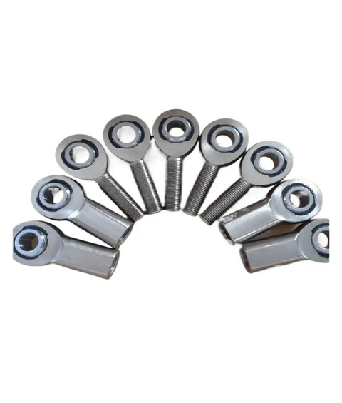 Hard Core Chromoly Steel Male Rod Ends M20 X 1.5 Two Piece Set Includes Left And Right Heim Joints with rose bearings and lock nuts.