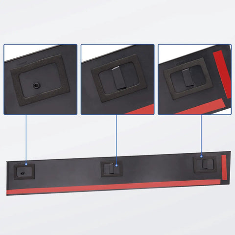 Close-up of adhesive backing on B Pillar Trim Door Molding For Front Passenger And Driver Side Outer Seal Compatible With 2008 2020 Dodge Grand Caravan And 2008 2016 Chrysler Town And Country Easy Install With No Tools And Strong Adhesive Tape Replacement Parts 5020664AA 5020665AA