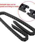 10x11mm Drag Chain Semi Enclosed Adjustable Cable Carrier Black 1M Flexible Nested Drag Chain Cable Track For 3D Printers CNC Routers And Milling Rigs