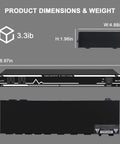 Rack Mount Power Conditioner With Ten US Outlets And Thirty Amps For Pro Audio Gear Home Theater Systems dimensions and weight display.