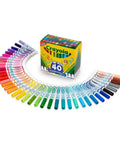 Ultimate Washable Broad Line Marker Haul 40 Pieces Assorted Brilliant Shades in bright colors with a box displaying packaging.