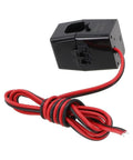 Premium Split Core Current Transformer Clamp Sensor 200A with red and black wires, designed for EV charging and grid tracking.
