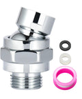 All Metal Shower Head Swivel Ball Adapter With Adjustable Arm Extension Connector, chrome brass adapter with sealing rings