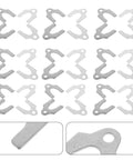 144 Piece Heavy Duty Automotive Panel Alignment Shims Kit With High Strength Steel Slotted Washers For Cars, SUVs, And Trucks, Perfect Door Hinge, Bumper Bracket, And Gap Panel Fit, steel shims laid out