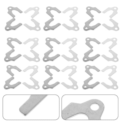 144 Piece Heavy Duty Automotive Panel Alignment Shims Kit With High Strength Steel Slotted Washers For Cars, SUVs, And Trucks, Perfect Door Hinge, Bumper Bracket, And Gap Panel Fit, steel shims laid out