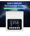 No Sweat Electronic Time Clock For Employee Attendance With Secure Passcode Lock And Bulk Time Cards showing digital display and buttons.