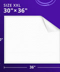 Heavy Duty Overnight Incontinence Bed Pads For Adults, Super Absorbent Leakproof Pee Protection With Lock Down Grip Backing, Next Level Dry Shield For Your Mattress 30 X 36 Inches dimensions with corner flap.