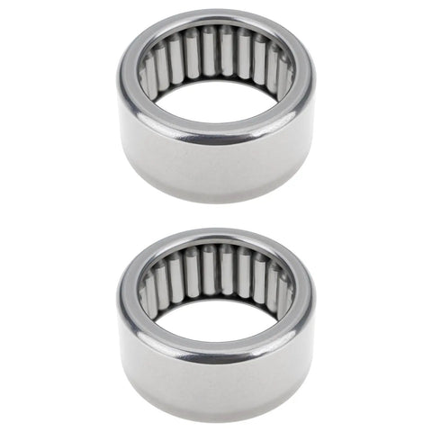 Two Pack B-128 Needle Bearing Set In Bearing Steel Heavy Duty Three Quarters Inch Inner Diameter One Inch Outer Diameter Half Inch Width