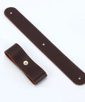 18 Piece Breakaway Halter Replacement Straps Set Leather Replacement Straps For Horse Halters Repair Kit Brown straps close-up