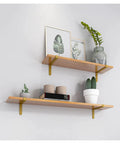Premium Corner Shelf Brackets For Floating Wall Shelves And Rustic Industrial L Shape Supports With A Sleek Matte Black Finish and wooden shelves with plants and decor.