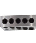 Top view of marddpair parallel block, metal 1x2x3 inch, 23-hole machinist block with five top holes