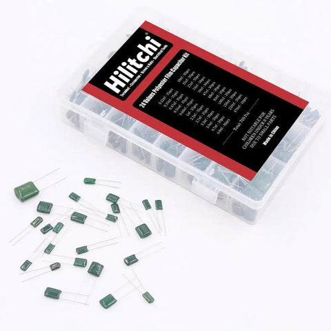 Dope Mylar Film Capacitor Kit With 700 Pieces And 24 Values From 0.22nF To 470nF At 100V Tolerance 5 Percent in reusable case