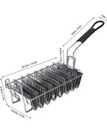 8 Shell Stainless Steel Taco Fryer Basket With V Shaped Holder And Grip Handle For Frying Restaurant Quality Crispy Taco Shells At Home Or In Your Kitchen
