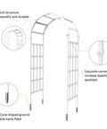 Weatherproof Vinyl Garden Arbor Arch 41W By 86H White Easy Assembly With Ground Anchors Durable Outdoor Yard Decor For Front Porch Or Garden Path Perfect For Climbing Plants