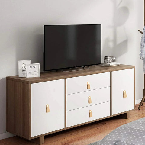 Dresser with Six Pack Leather Drawer Pulls For Dresser And Cabinet Soft Leather Knobs Khaki Color With Easy Screw Installation