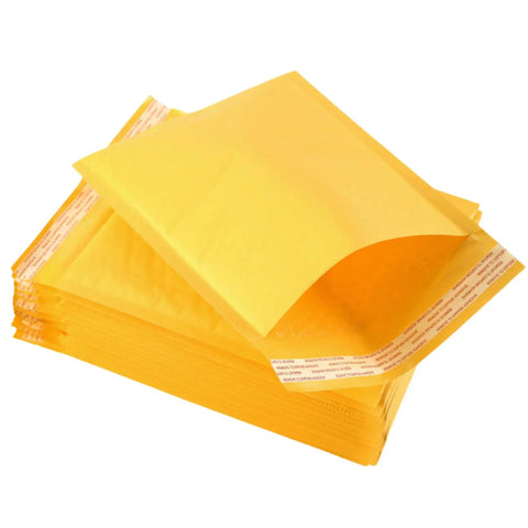Lightweight 5x8 Inch Bubble Mailers Pack Of 30 Self Seal Padded Envelopes for Shipping, showcases kraft exterior and open flap view.