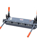 Front view of 24 Inch Heavy Duty Sheet Metal Brake Bender for 18 Gauge Steel, Adjustable 0 to 135 Degrees, W-2418 Wide Metal Bender