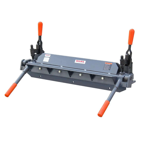 Front view of 24 Inch Heavy Duty Sheet Metal Brake Bender for 18 Gauge Steel, Adjustable 0 to 135 Degrees, W-2418 Wide Metal Bender