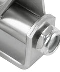 Close-up of Go Kart Steering Spindle Bracket Set Five Eighth Inch Axle Kingpin, heavy-duty alloy steel corner view.