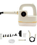 Handheld Steam Cleaner With 6 Speed Adjustable High Temperature And Digital Display 41 Inch Extension Hose 10 Tool Attachments