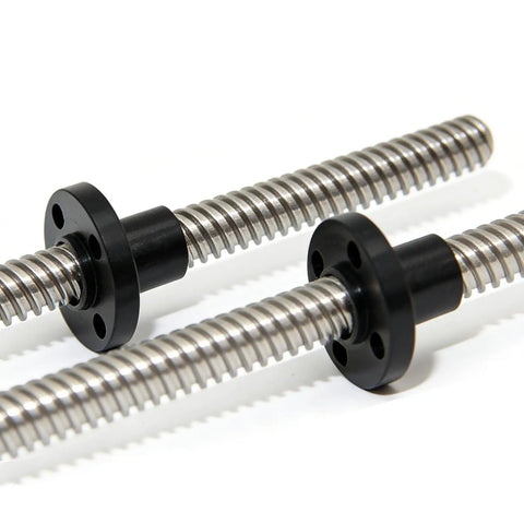 TR8x2 POM Lead Screw Nut Set Black Plastic 8mm Diameter, 2mm Pitch for 3D Printer and CNC Machine Parts, close-up view