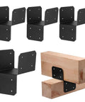Super Sturdy Rock Solid Post Cap Tie Brackets For 4x4 Wood Decks And Joist Hangers, Beam Connector Sleeve, metal brackets