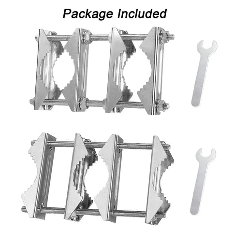 Two Pack Beefy Antenna Mast Clamp V Jaw Block Kit With 5.5 Inch Bolts Anti Rust Heavy Duty Pole To Pole Mounting Bracket, package included