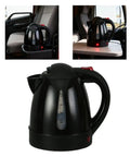 RigReady 24V 250W Portable Electric Kettle For Trucks And Rv, 1 liter black kettle on console for quick heating.