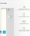 Swivel LED Under Cabinet Lighting Kit 24 Inch Plug In Or Hardwired Dimmable With 3CCT 2700K 4000K High Low Off Switch ETL features.