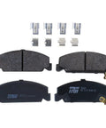 TRW brake pad set TRH0273 for cars; two friction pads with backing plates and installation hardware.